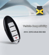 Smart Car Key Self Programmable 4A Chip Keyless Entry Remote Replacement for 2014-2016 Infiniti Q50/Q60 with FCC: KR5S180144203